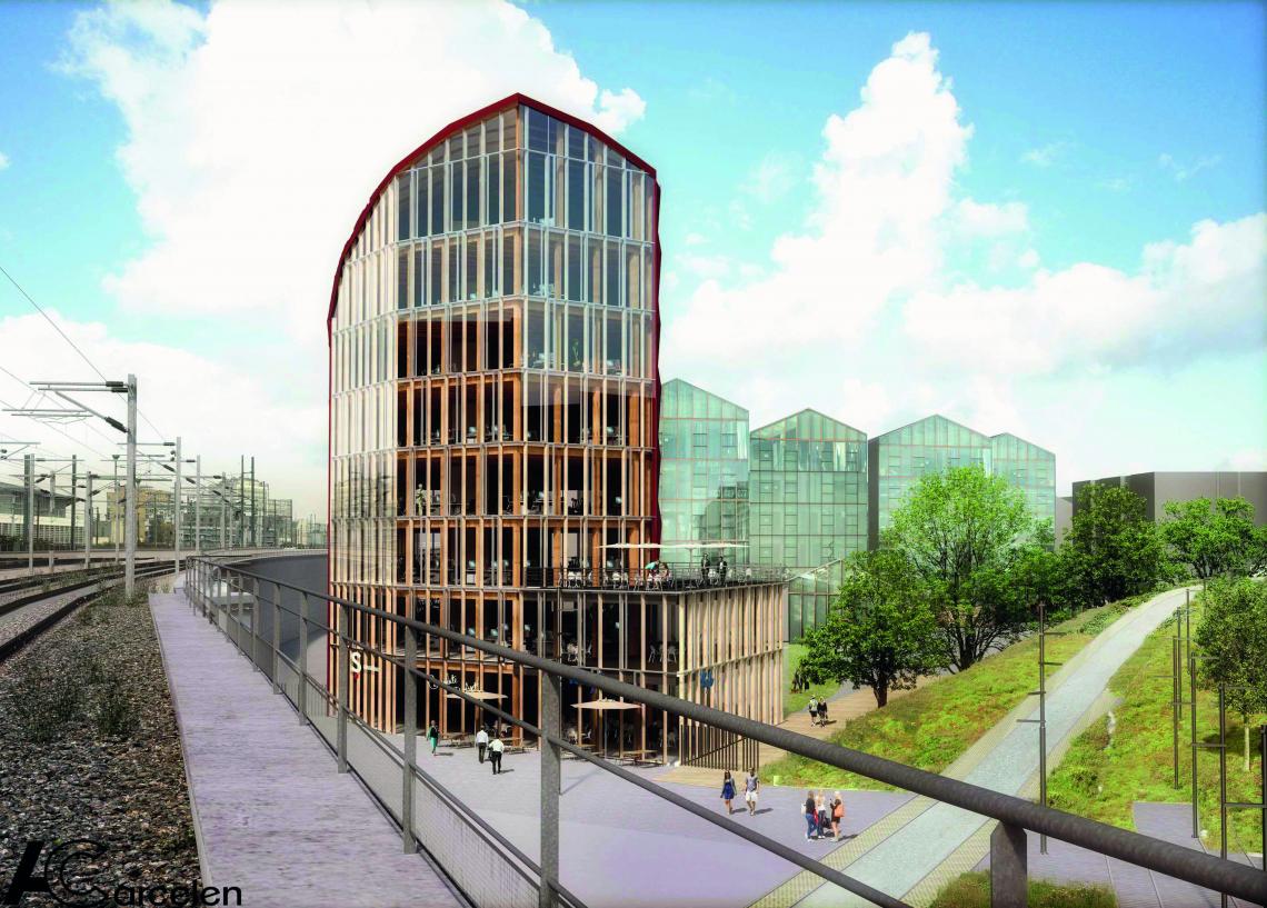 General overview of the project by architect Office building in Pont de Flandre business park
