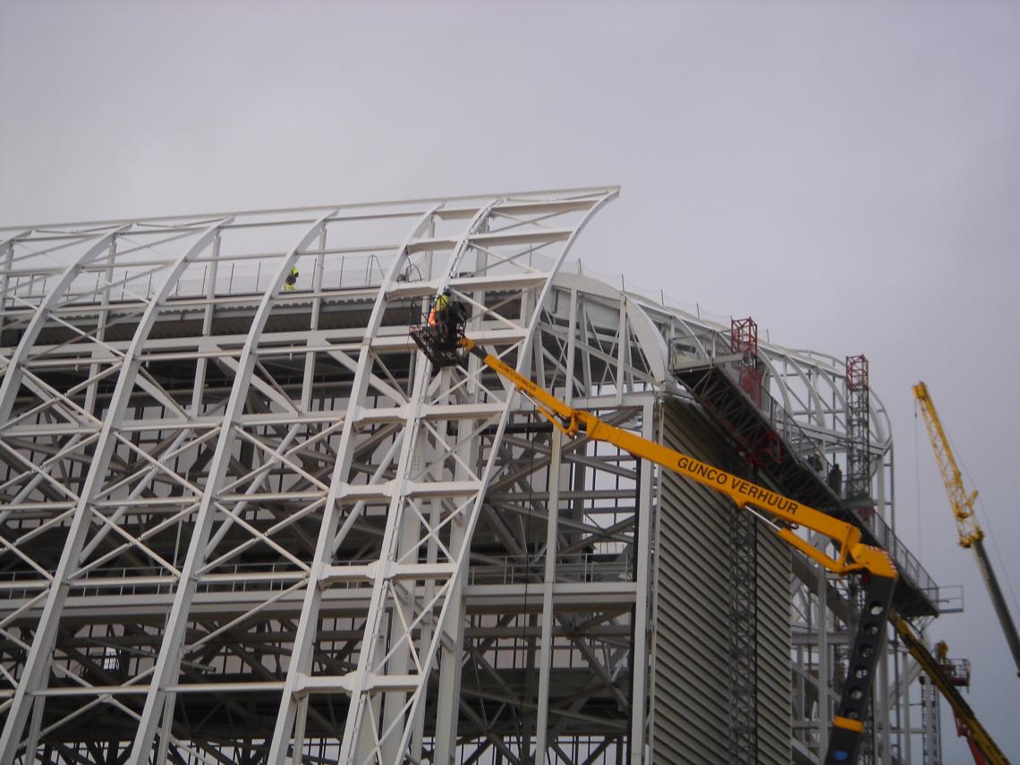 Cargolux aircraft hangar: construction works