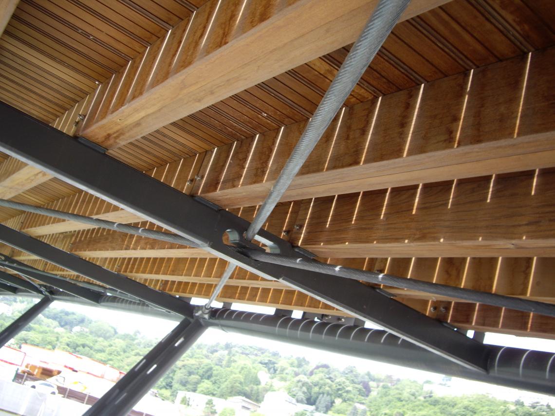 Underside of Lyon Confluence footbridge