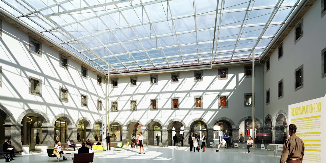 Perspective sous verrière © Atelier Novembre Verrière de Thonon-les-Bains perspective