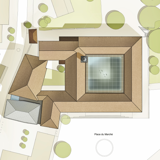 Plan du pôle culturel © Atelier Novembre Verrière de Thonon-les-Bains plan