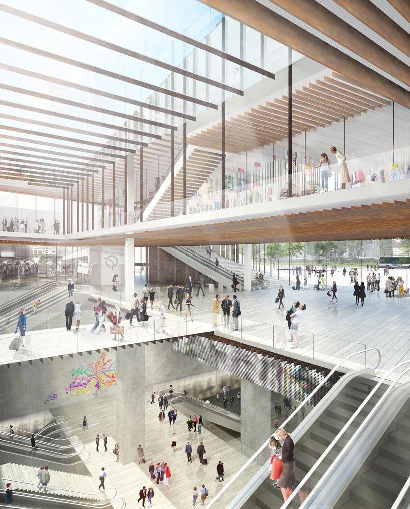 Kengo Kuma & Associates - images by L’autre Image Gare de Saint-Denis Pleyel, Kengo Kuma & Associates- vue verrière