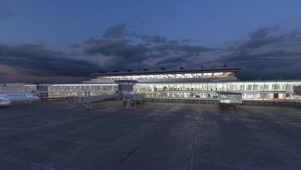 Aéroport de Marseille vue de la piste ©Foster+Partners Aéroport de Marseille