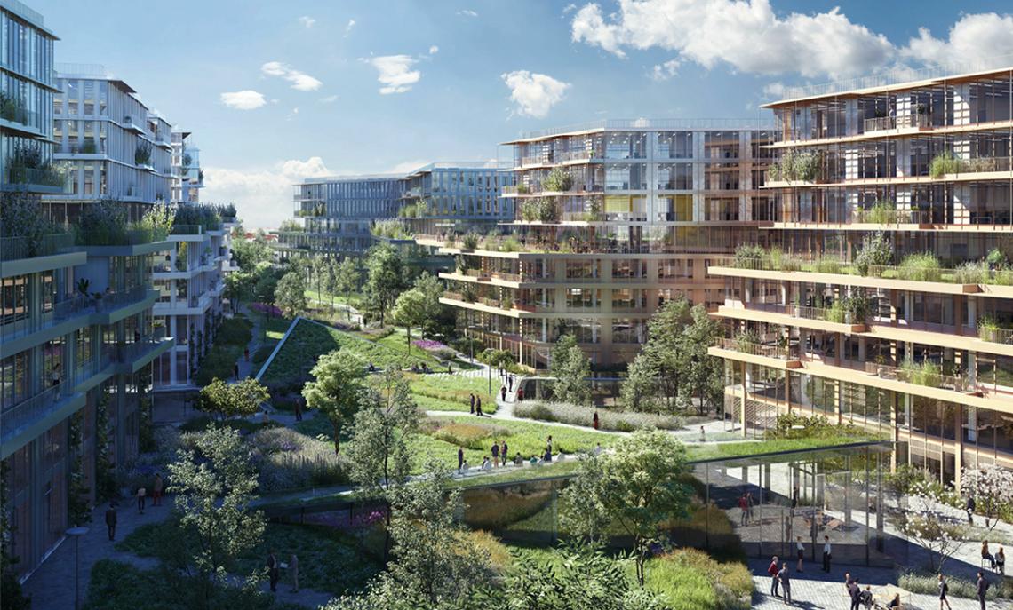 Campus ENGIE vue depuis le jardin ©SCAU architects Campus ENGIE