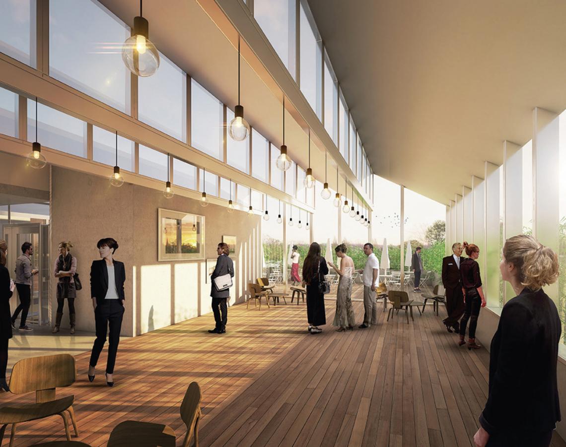 Hôtel Transfert vue du pavillon de thé © Think Tank architecture Hôtel Transfert