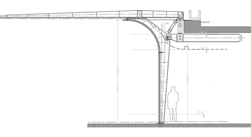 Hôtel Marriott coupe verticale structure coque © RFR Hôtel Marriott RFR BET ouvrages spéciaux
