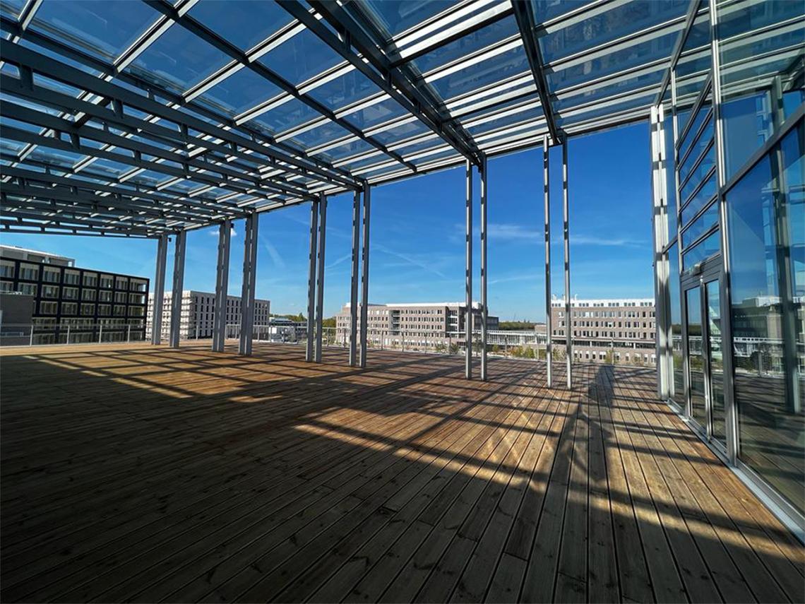 Campus AgroParisTech vue d'ensemble campus depuis le Bâtiment Forum © Romain Chocart Campus AgroParisTech