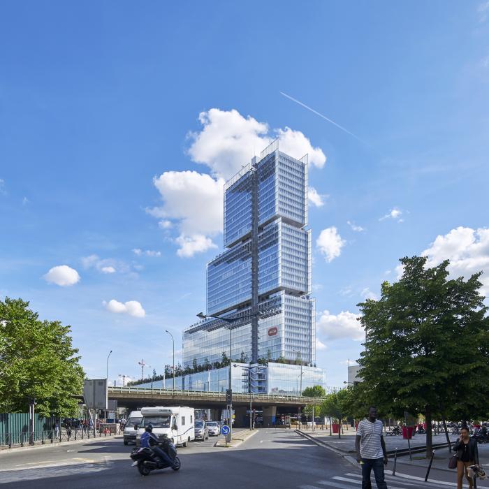 View of the Paris Law Courts from Clichy