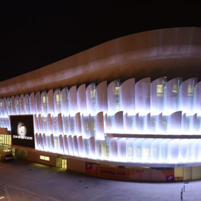 Arena 92 exterior view, shells