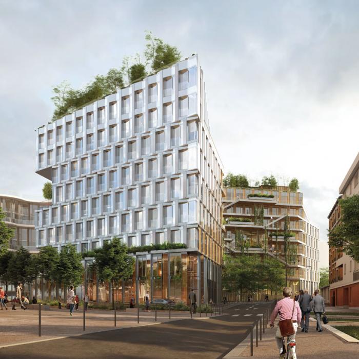 Colisee 1 Reiwa Façade cristalline ©Brenac & Gonzalez