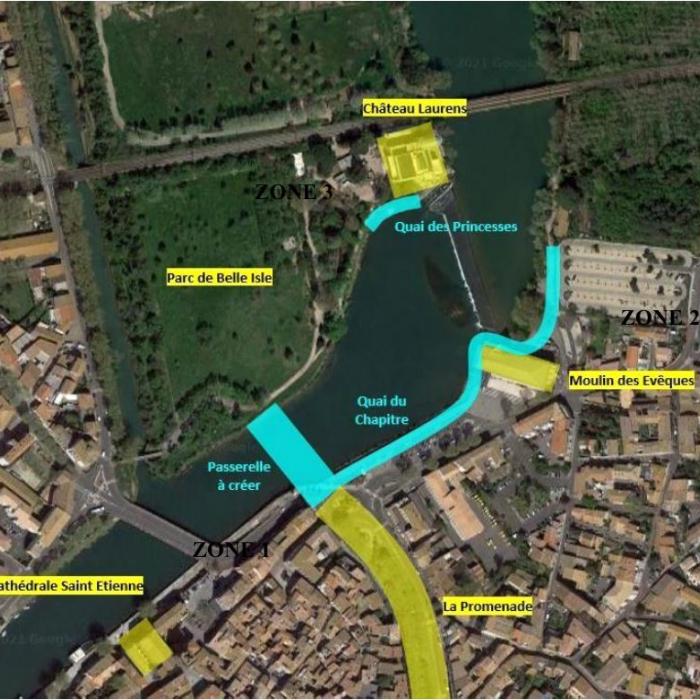 Aménagement envisagé Passerelle d'Agde 
