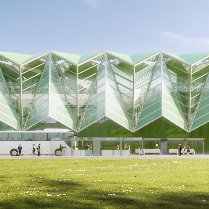 Perspective Gare CEA Saint Aubin © Atelier Novembre