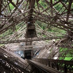 view inside Tour Eiffel north lift North lift of the Eiffel Tower