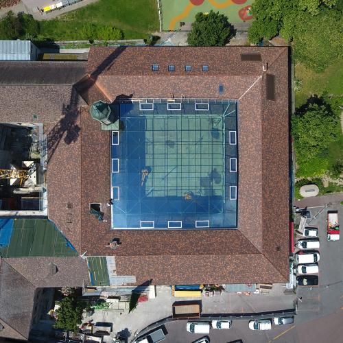 Glass roof of Thonon-les-Bains cultural centre