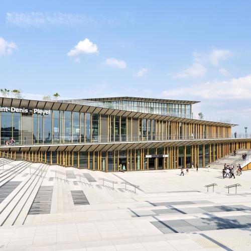 Gare de Saint-Denis Pleyel, Kengo Kuma & Associates- Vue extérieure